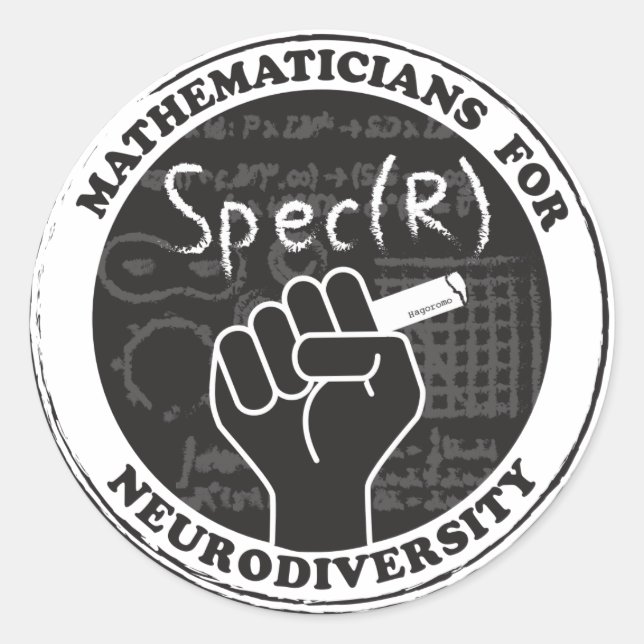 Mathématiciens pour Stickers Neurodiversity (Devant)