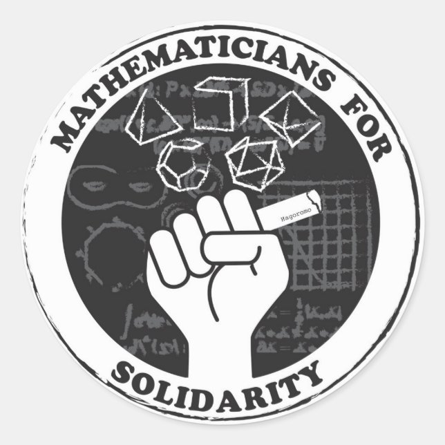 Mathématiciens pour Stickers Solidarité (Devant)