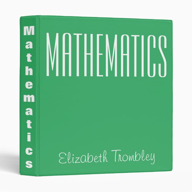 Mathematics 3 ring binder (Front/Spine)