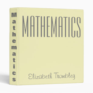 Mathematics 3 ring binder