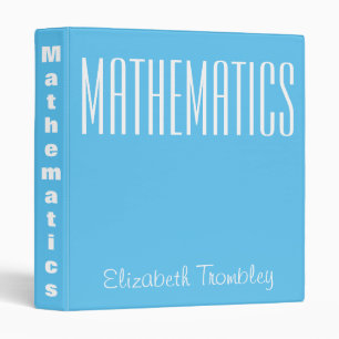 Mathematics 3 ring binder