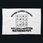 Mathematics designs kitchen towel<br><div class="desc">life without Mathematics is boring DESIGNS will make great gift item</div>