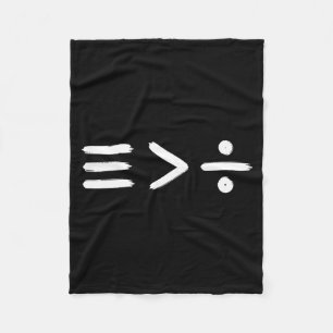 Mathematics Equality > Division Math Symbol Sta Fleece Blanket