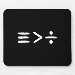 Mathematics Equality > Division Math Symbol Sta Mouse Pad