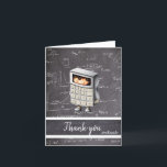 Mathematics Equation Numbers Calculator Chalkboard Thank You Card<br><div class="desc">Unique thank you card for math lovers. The illustration represents a boy in a calculator costume. Personalize the text with your own information. Coordinated products can be found in my store. Illustrated and designed by Patricia Alvarez.</div>