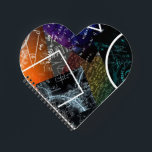 Mathematics Formula Heart Spiral Notebook<br><div class="desc">Show your love for learning with this heart-shaped spiral notebook, featuring a dynamic collage of mathematical formulas, equations, and geometric designs. Perfect for students, teachers, and STEM fans, this notebook brings creativity and inspiration to notes, lists, or journalling.</div>