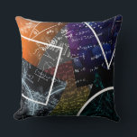Mathematics Formula Throw Pillow<br><div class="desc">Bring learning and creativity to any space with this stylish throw pillow, featuring a vibrant design of mathematical formulas and colourful geometric diagrams. Perfect for classrooms, study corners, or thoughtful gifts, this pillow adds a modern academic accent while offering comfort and personality.</div>