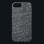 Mathematics Formulas on Chalkboard - Funny & Cool iPhone 8/7 Case<br><div class="desc">Your iPhone deserves a little decoration. Protect your iPhone in style with this "Funny Mathematics Formulas Equations on Chalkboard" personalized case! If you need further customization, please click the "Customize it" button and use our design tool to add your text, name, or photos to create an unique iPhone case. This...</div>