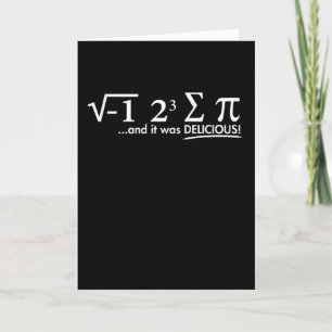 Mathematics Funny Math Lover 3.14 Pi Day Symbol Card