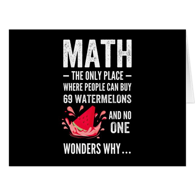 Mathematics humour (Front Horizontal)