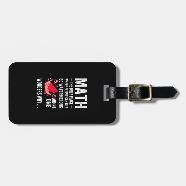 Mathematics humour luggage tag (Front Horizontal)