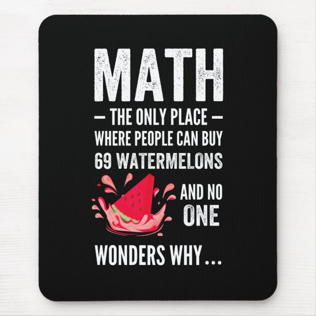 Mathematics humour mouse pad (Front)