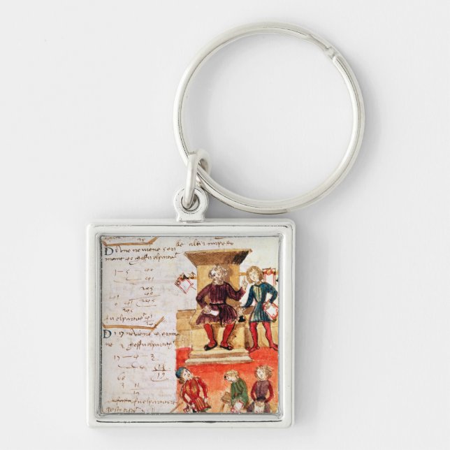 Mathematics Lesson, from a mathematical treatise Keychain (Front)