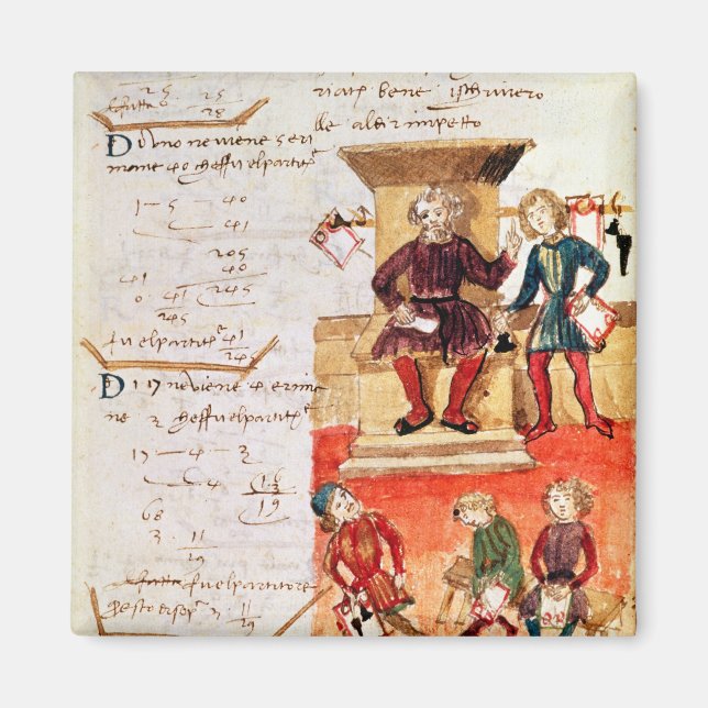 Mathematics Lesson, from a mathematical treatise Magnet (Front)