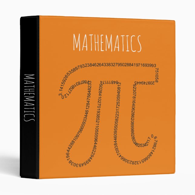 Mathematics Math Pi student 3 Ring Binder (Front/Spine)