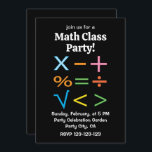Mathematics Math Symbol Math  Invitation<br><div class="desc">Mathematics Math Symbol Math Invitation original design by Nisha Prabhu. Fully Customizable. Personalize with your details. Invite your friends and family to an unforgettable math-themed celebration with our vibrant Colourful Math Invitation! This eye-catching design combines whimsical math symbols, bold colours, and playful patterns that will spark joy and curiosity in...</div>