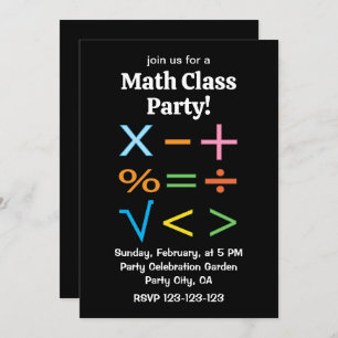 Mathematics Math Symbol Math  Invitation