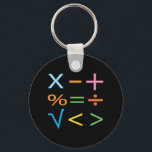 Mathematics Math Symbol Math  Keychain<br><div class="desc">Mathematics Math Symbol Math keychain original design by Nisha Prabhu. Unlock your passion for mathematics with our eye-catching Math Symbol Keychain! This stylish accessory is more than just a keychain; it’s a celebration of the beauty of numbers and the elegance of equations. This keychain features an array of iconic math...</div>
