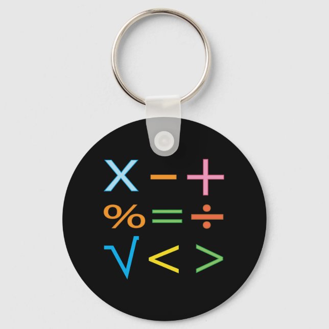 Mathematics Math Symbol Math  Keychain (Front)