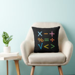 Mathematics Math Symbol Math  Throw Pillow<br><div class="desc">Mathematics Math Symbol Math Throw Pillow original design by Nisha Prabhu. Elevate your space with our eye-catching Mathematics Math Symbol Throw Pillow! Perfect for the math enthusiast, this stylish accent piece features an array of beloved mathematical symbols, that add a unique twist to any room. Whether you’re a student, teacher,...</div>