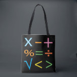 Mathematics Math Symbol Math  Tote Bag<br><div class="desc">Mathematics Math Symbol Math Tote Bag original design by Nisha Prabhu. Elevate your style and showcase your passion for mathematics with our eye-catching Mathematics Math Symbol Tote Bag! This versatile accessory is perfect for students, educators, or anyone who loves the beauty of symbols. Adorned with a dynamic array of mathematical...</div>