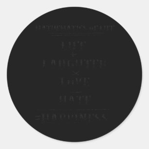 Mathematics Of Life Complex Equation Formula Math  Classic Round Sticker