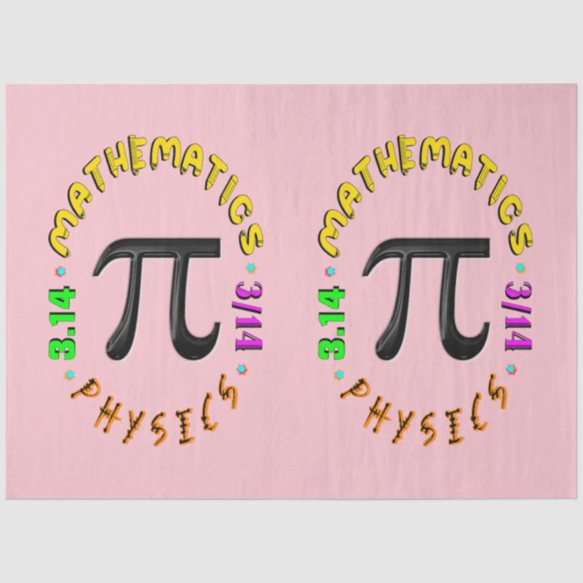 Mathematics Pi Physics Sports Tissue Paper (Front)