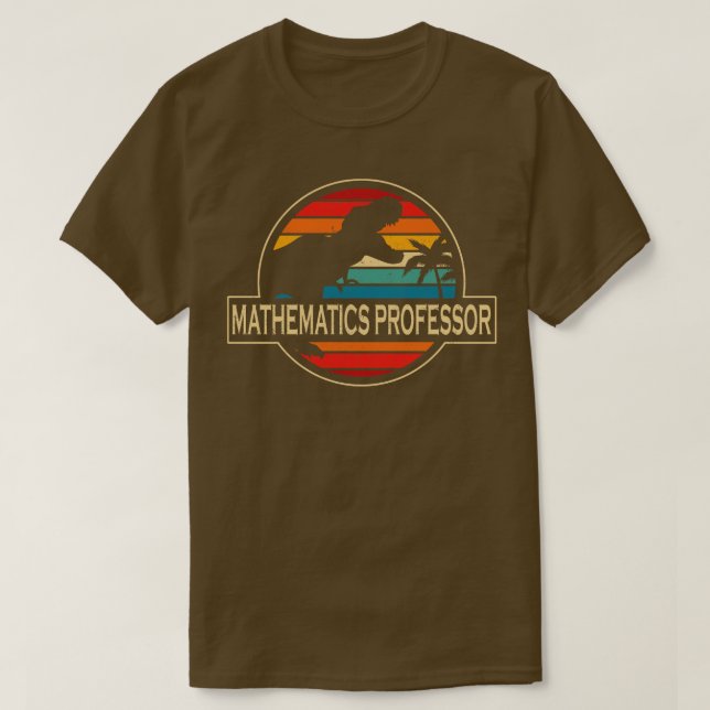Mathematics Professor Dinosaur T-Shirt (Design Front)