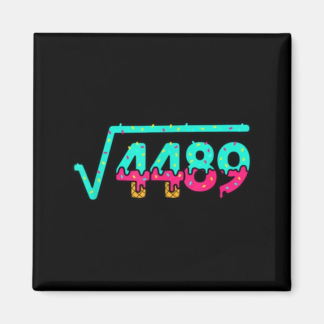 Mathematics Radical 4489, Playful Donut Numbers Ma Magnet (Front)