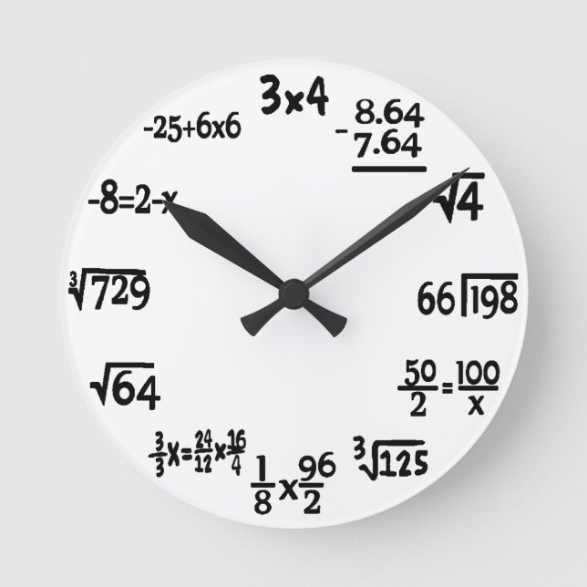 Mathematics Round Clock (Front)