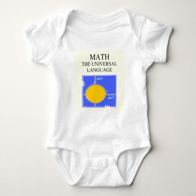 mathematics rules baby bodysuit (Front)