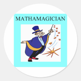 mathematics rules classic round sticker