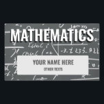 Mathematics School Subject Sticker Label<br><div class="desc">School subject sticker label,  Mathematics. Texts can be customized according to your needs.</div>
