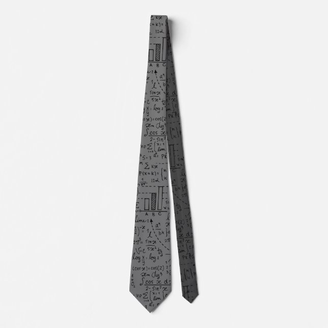 mathematics scribbles   neck tie (Front)