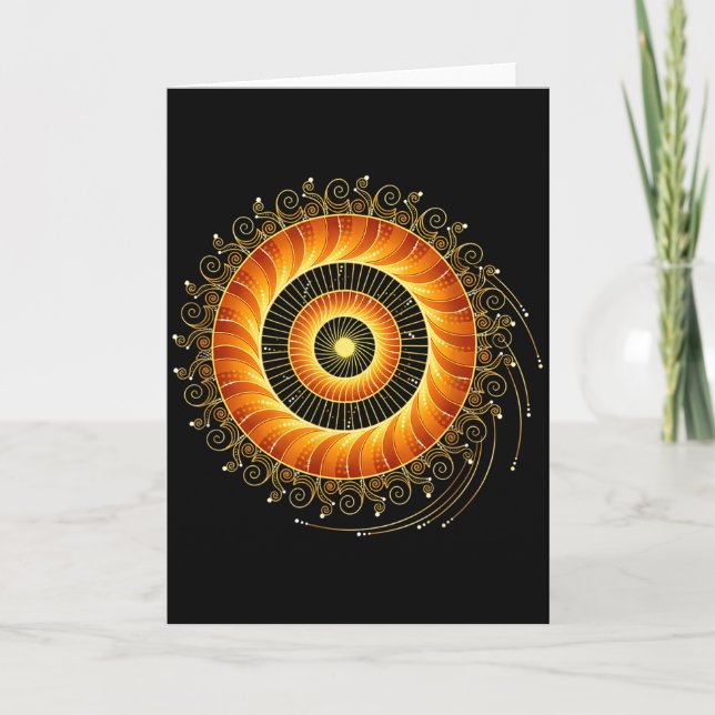 Mathematics Spiral Sacred Geometry Fibonacci Manda Card (Front)