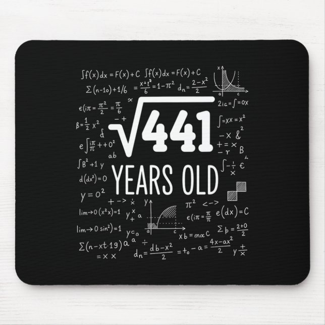 Mathematics Square Root 441 Years Old, Clever Math Mouse Pad (Front)