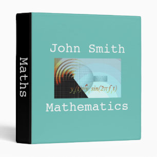 Mathematics student or teacher folder portfolio binder