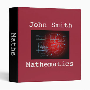 Mathematics student or teacher folder portfolio binder