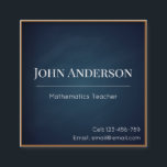 Mathematics Teacher Blue Chalkboard Elegant Tutor Square Business Card<br><div class="desc">These simple,  elegant business cards would be perfect for mathematics teacher or tutor. Easily add your own details by clicking on the "customize this template" option. If you have any design related questions/requests,  please do not hesitate to contact us.</div>