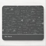 Mathematics Teacher Formulas Algebra Office Mouse Pad<br><div class="desc">Cute and simple personalize mouse pad with a pattern of mathematic formulas and equations. Perfect gift for teachers and math nerds. Illustrated and designed by Patricia Alvarez.</div>