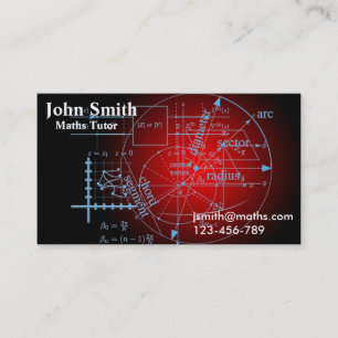 Mathematics tutor or teacher stylish advanced math business card