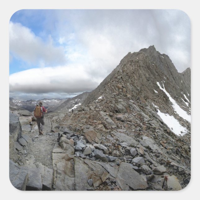 Mather Pass Storm - John Muir Trail - Sierra Square Sticker (Front)