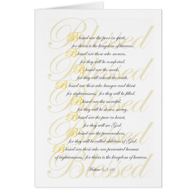 Mathew 5: 3-10 (Front)