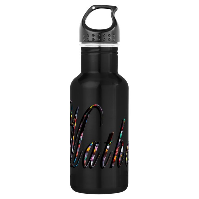 Mathew, Logo, Name, 532 Ml Water Bottle (Front)