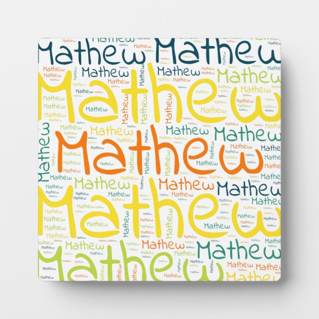 Mathew Plaque (Front)