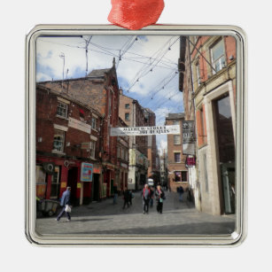 Mathew Street in Liverpool Metal Ornament