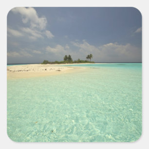 Mathidhoo Island, uninhabited, North Huvadhoo Square Sticker