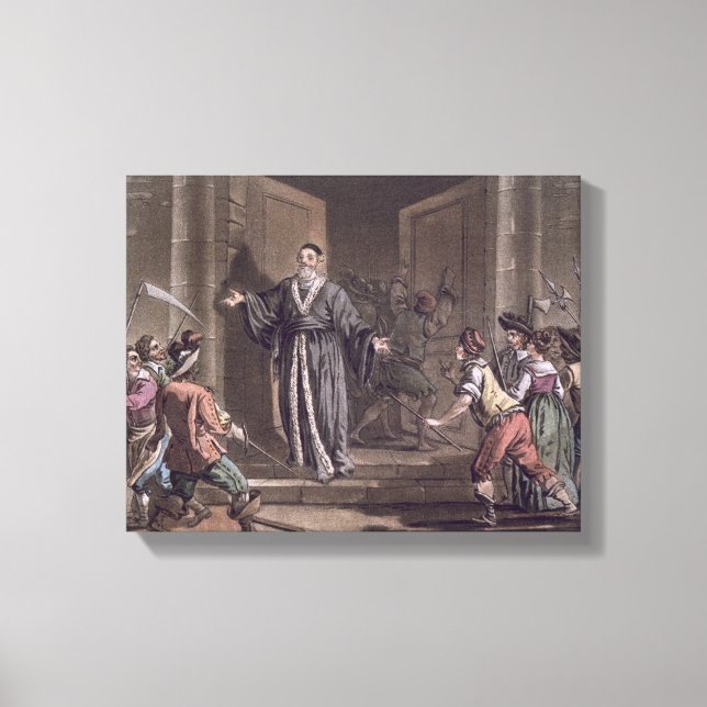 Mathieu Mole (1584-1656) harangued by the people, Canvas Print (Front)