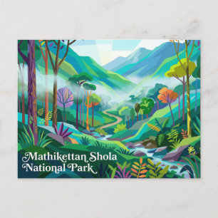 Mathikettan Shola National Park India Postcard