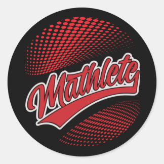 Mathlete classic round sticker